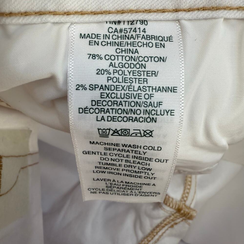 True Religion Jeans Women's 29 (8) Optic White Becca Mid Rise Bootcut Western - Picture 10 of 16